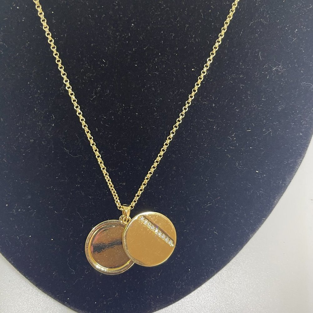 Real Simple Style Maiden Gold Necklace Locket | NWT - Picture 6 of 7